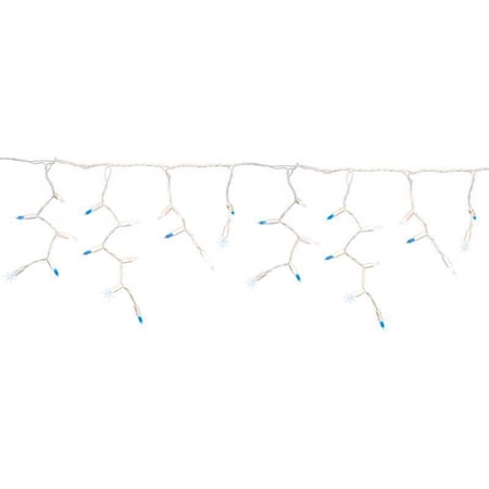 Celebrations Celebrations Platinum LED T5 Blue/Pure White 100 ct Icicle Christmas Lights 9.5 ft. ICT5FZSA